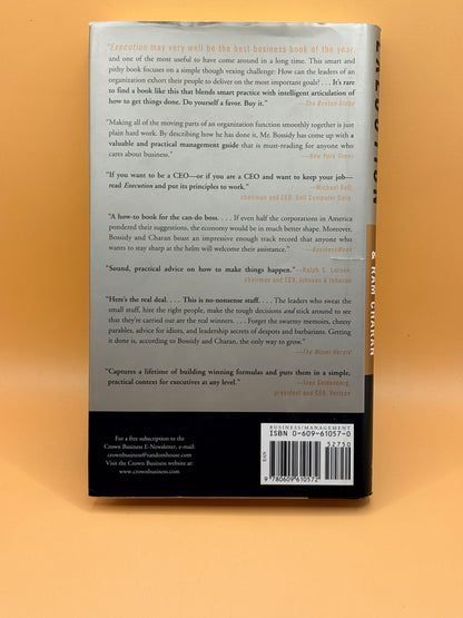 Execution: The Discipline of Getting Things Done by Larry Bossidy and Ram Charan
