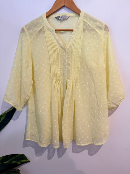 Ella J Classic Pleated Detail Blouse Size 10