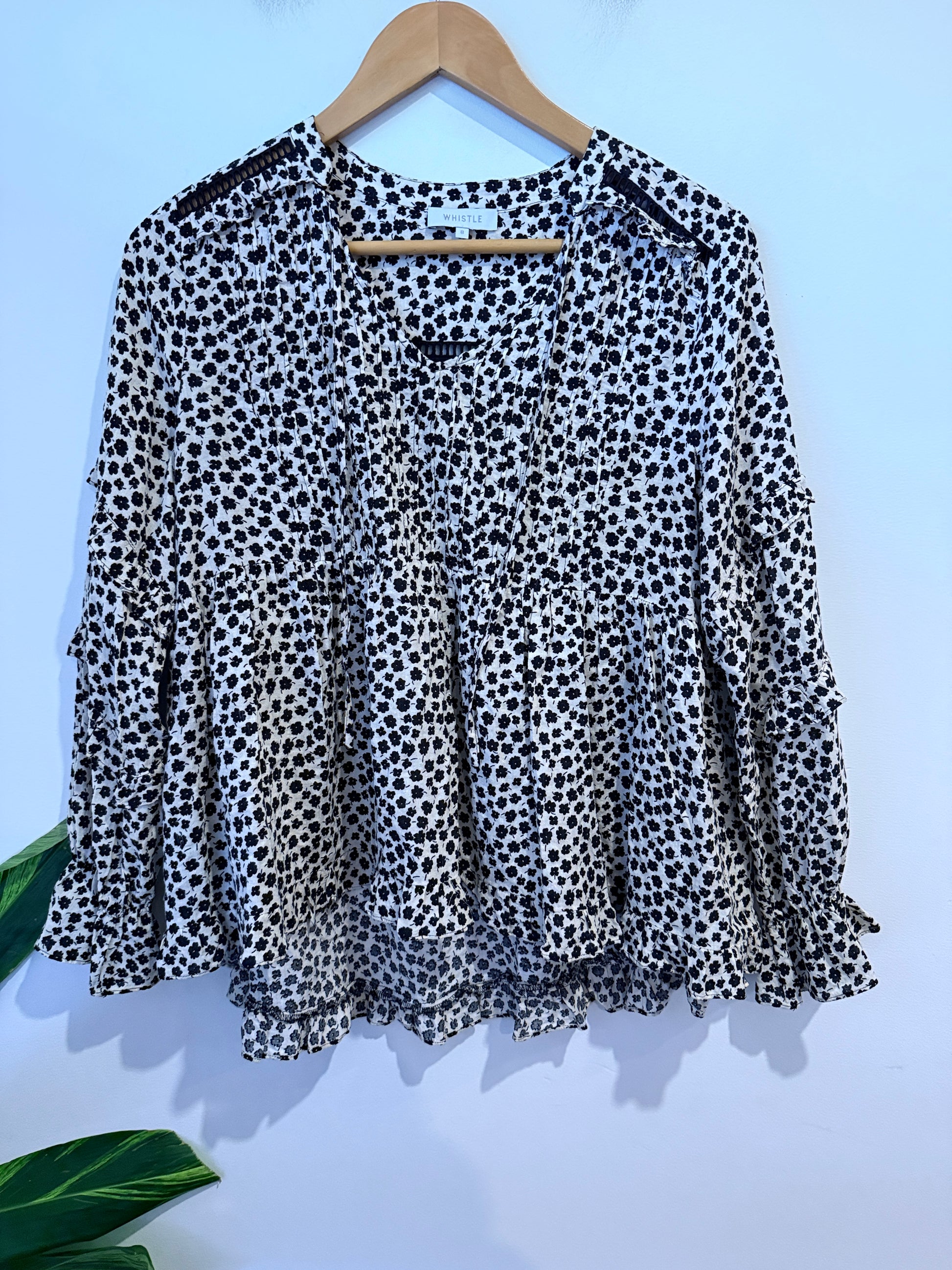 Whistle Floral Print Blouse Size 8