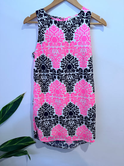 Monteau Damask Print Dress Size XS