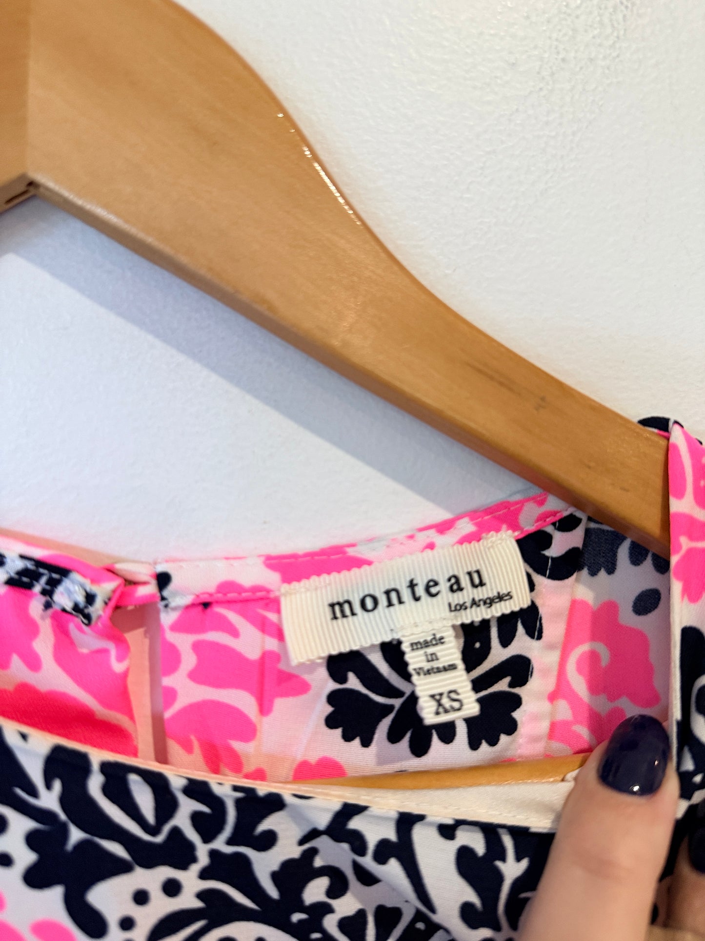Monteau Damask Print Dress Size XS