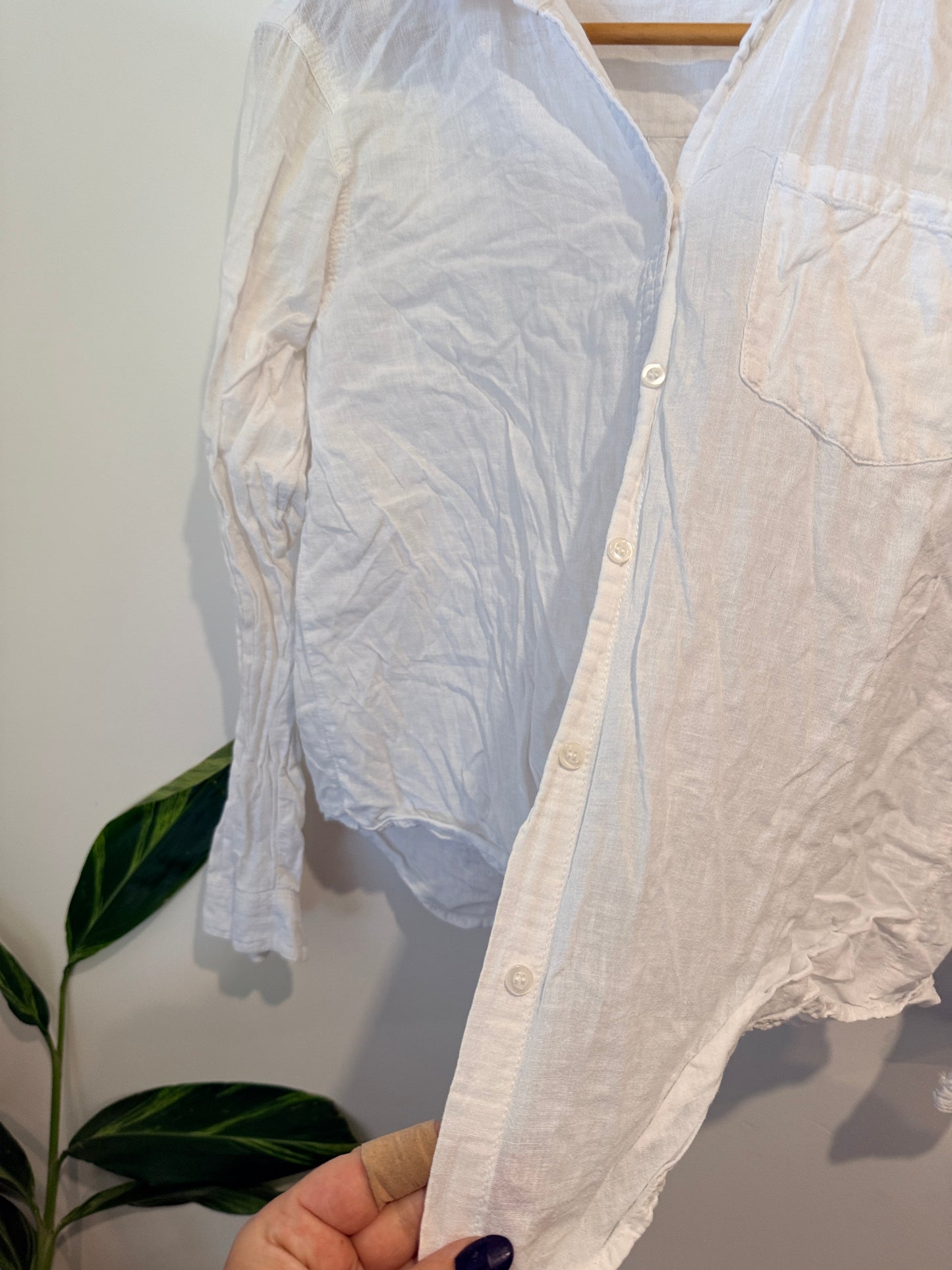 Glassons Linen Blend White Shirt Size 6