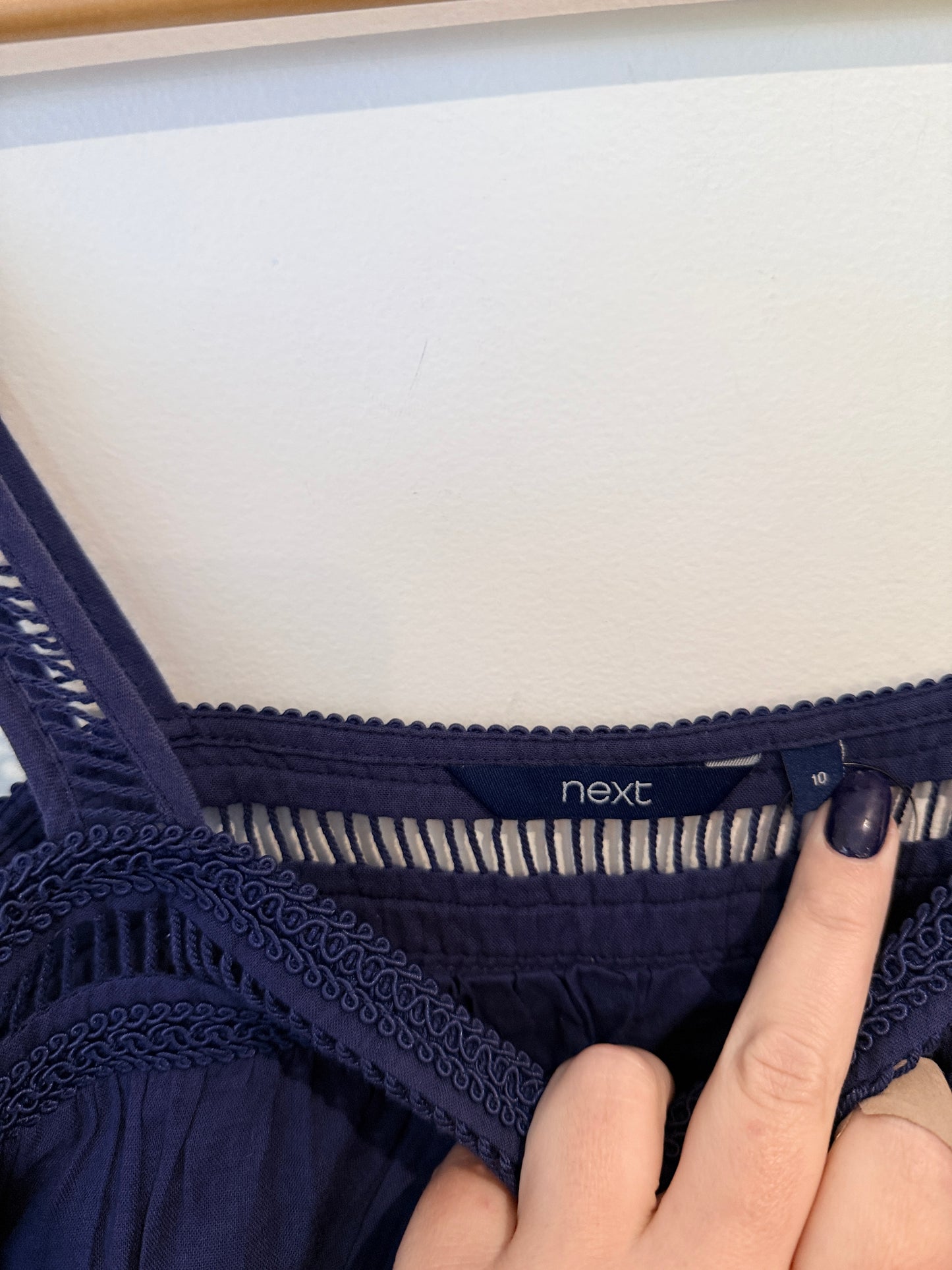 Next Navy Tassel Detail Dress Size 10