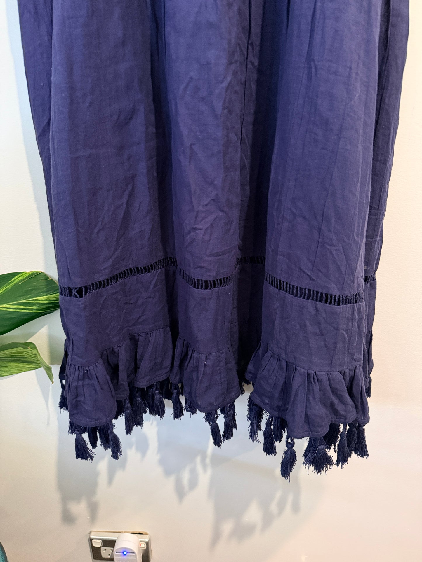 Next Navy Tassel Detail Dress Size 10