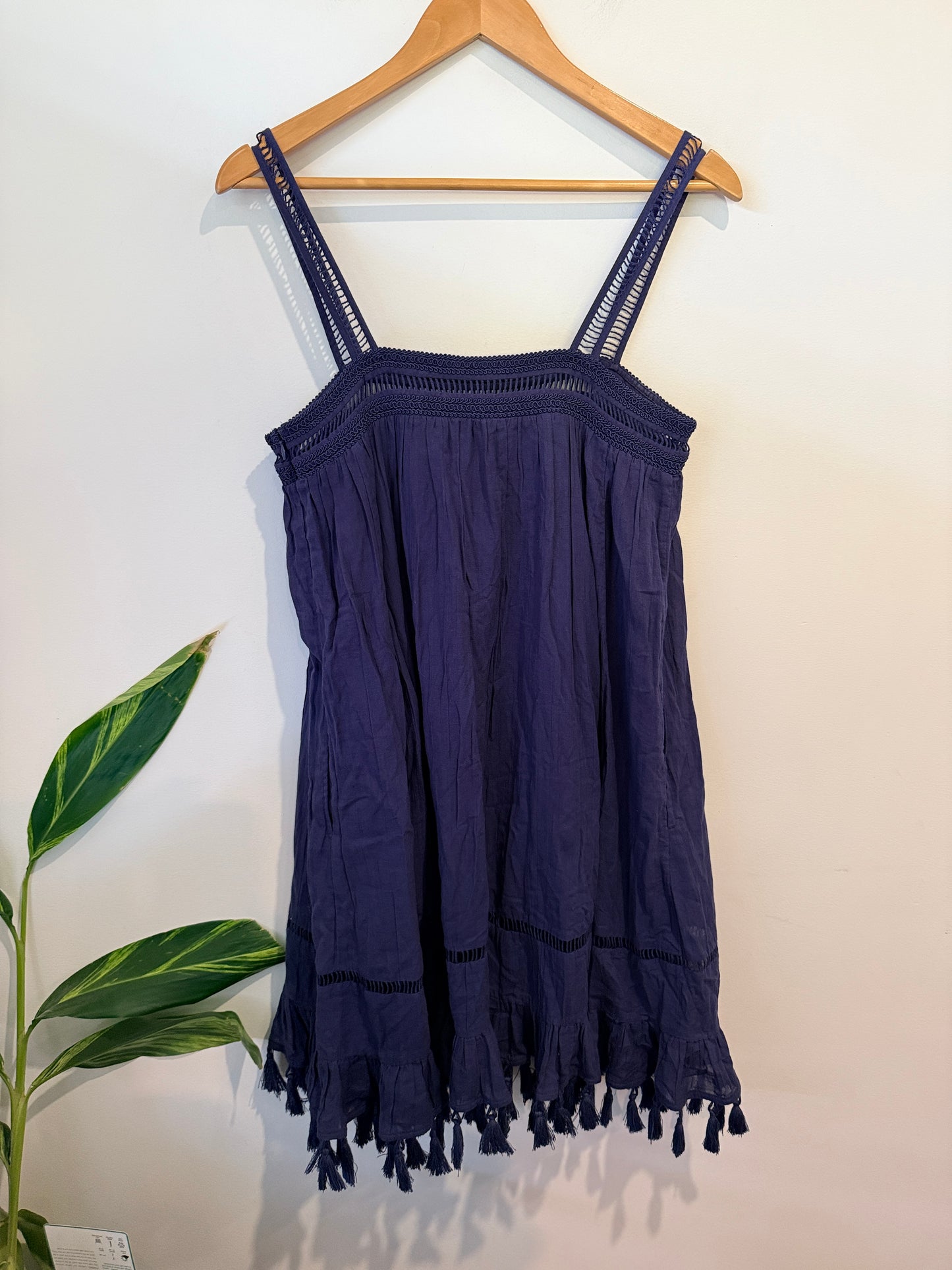Next Navy Tassel Detail Dress Size 10