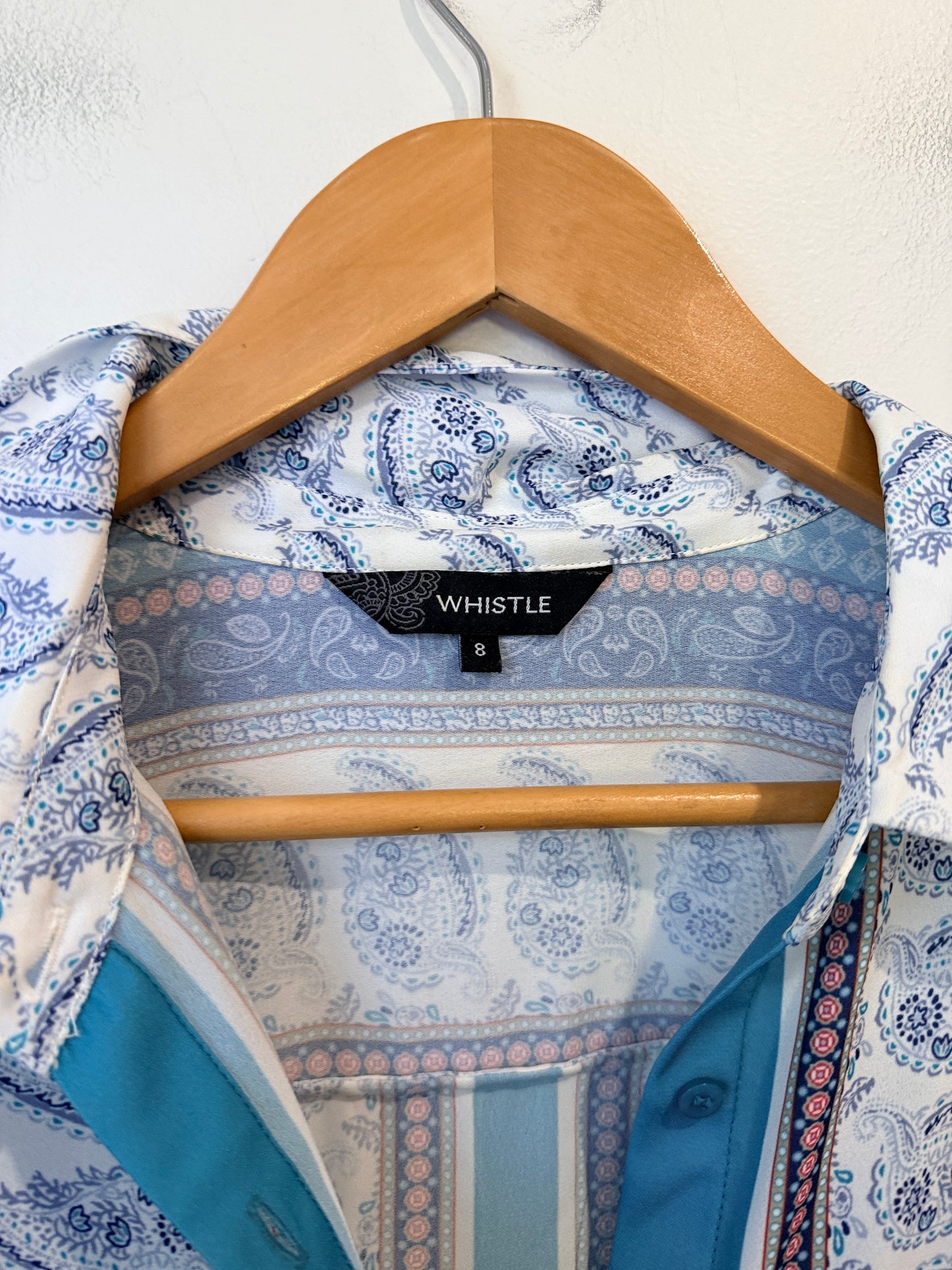 Whistle Long Sleeve Button-up Shirt Size 8