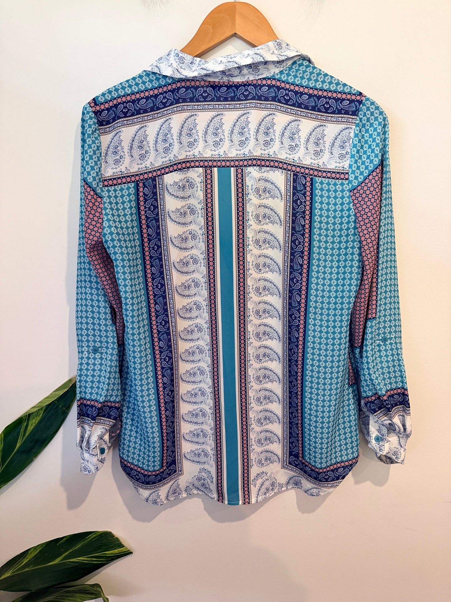 Whistle Long Sleeve Button-up Shirt Size 8