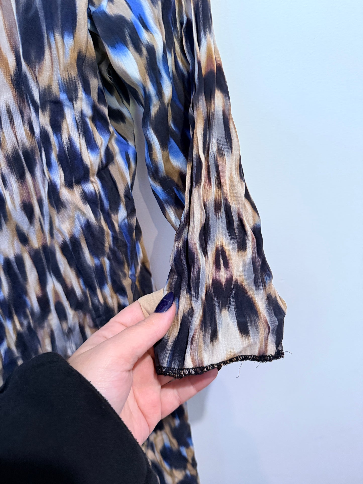 Country Road 3/4 Sleeve Silk Tunic Animal Print Size 10