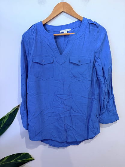 Trenery Long Sleeve V-neck Blouse Size XS