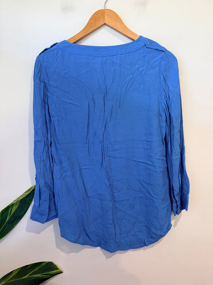 Trenery Long Sleeve V-neck Blouse Size XS