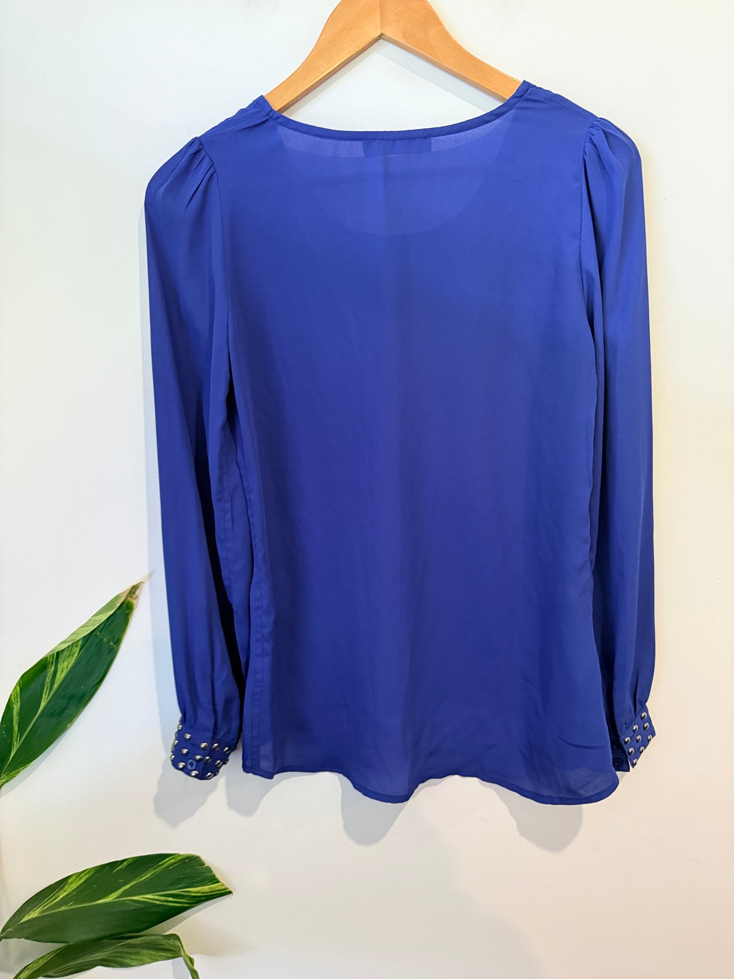 Joanna Morgan Studded Cuff Blouse Size 10