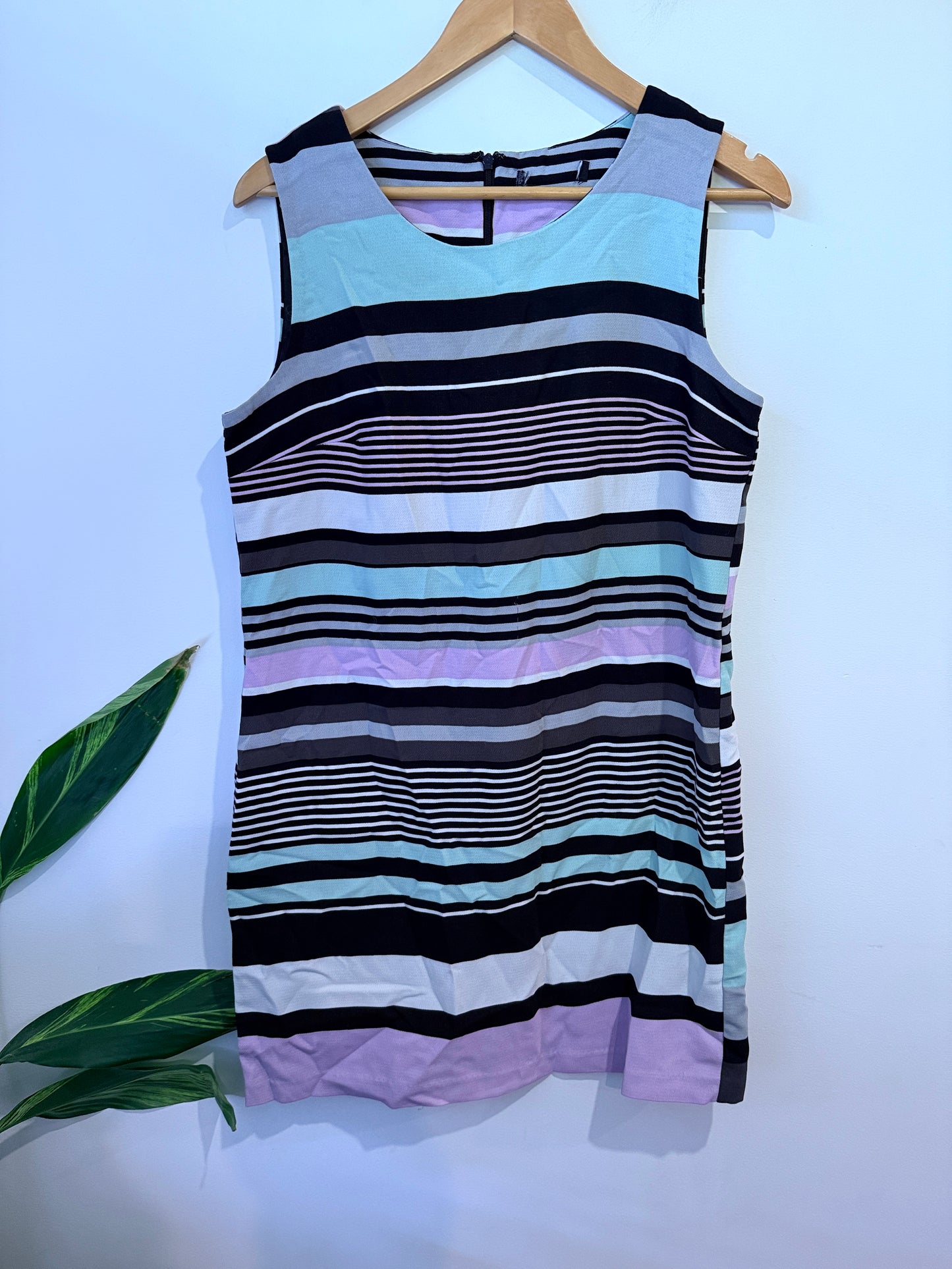 Whistle Sleeveless Shift Dress Multicolour Stripe Size U/arm to U/arm 51cm