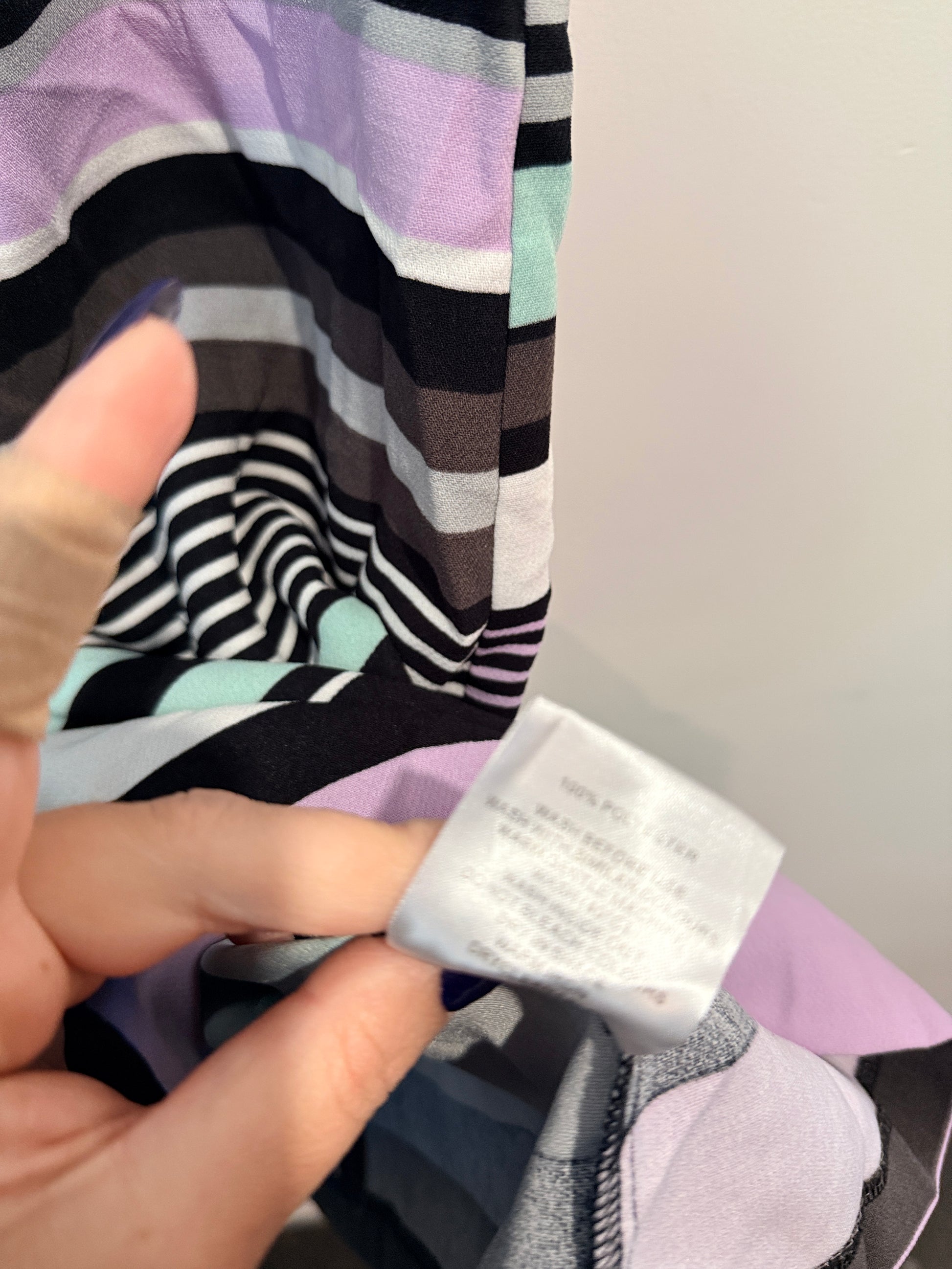 Whistle Sleeveless Shift Dress Multicolour Stripe Size U/arm to U/arm 51cm