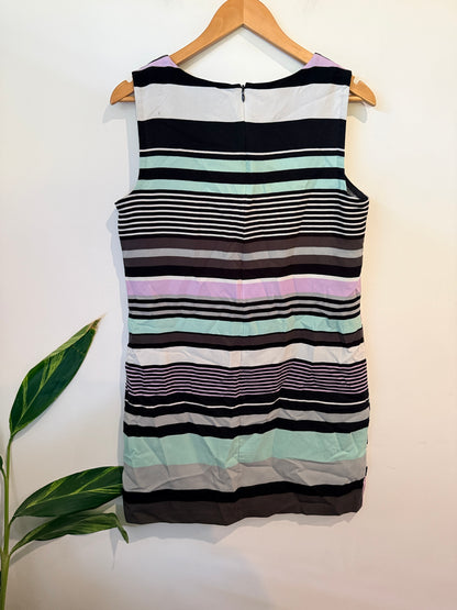 Whistle Sleeveless Shift Dress Multicolour Stripe Size U/arm to U/arm 51cm