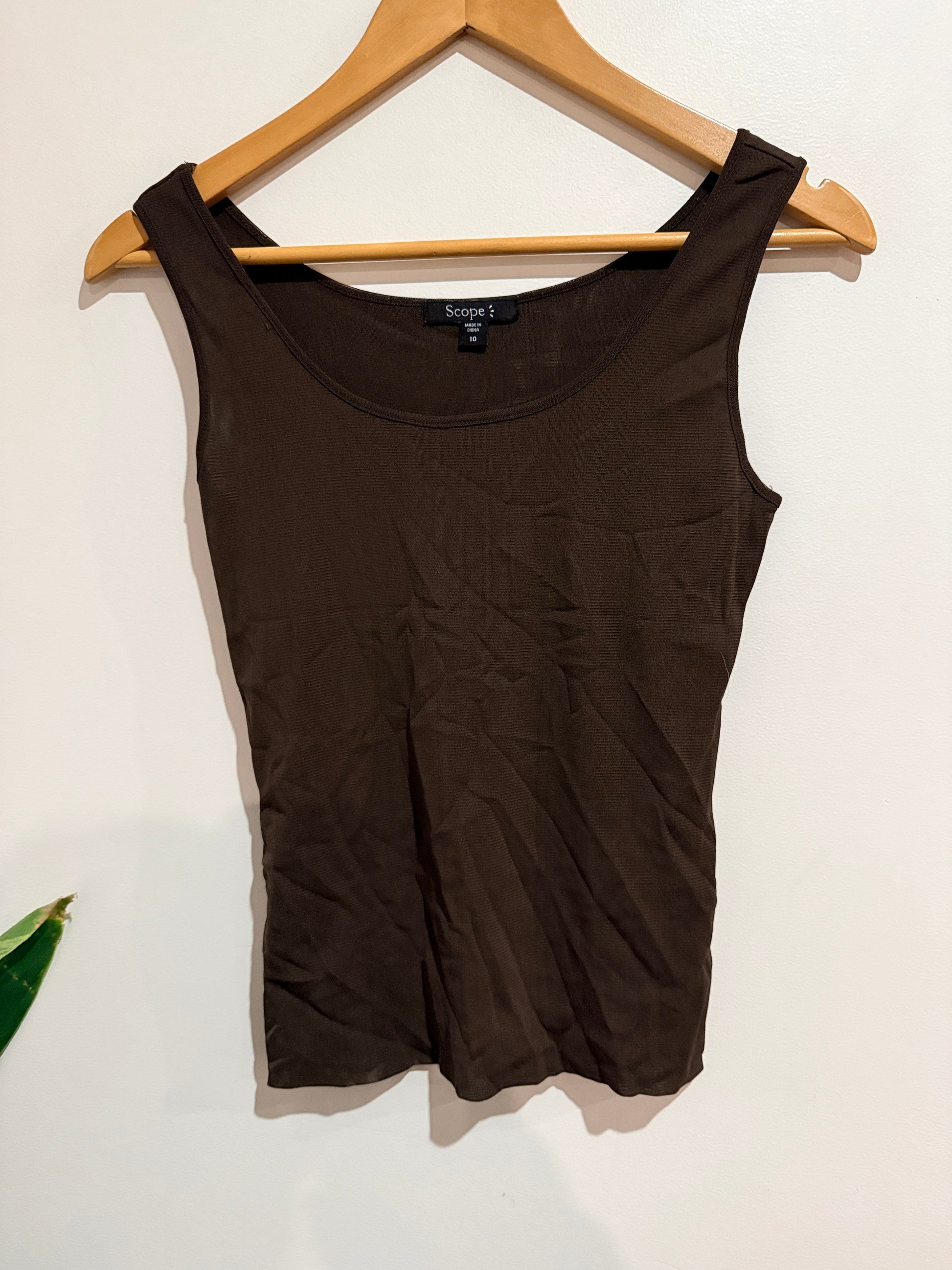 Scope Scoop Neck Tank Top Size 10