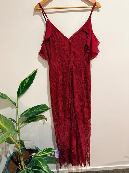 Pagani Intricate Laced Maxi Dress Size 10