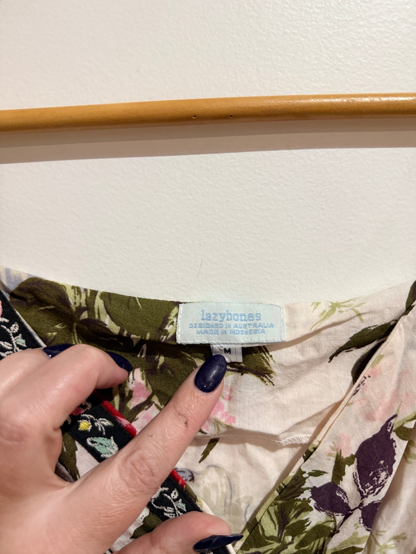 Lazybones Floral-print Mini Dress Size M