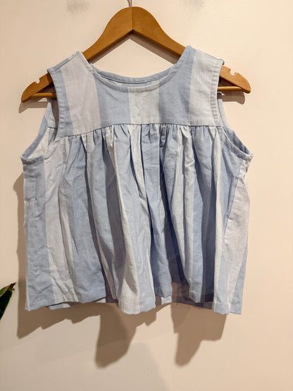 Brand Unknown Kids Striped Sleeveless Top Size U/Arm to U/Arm 47cm