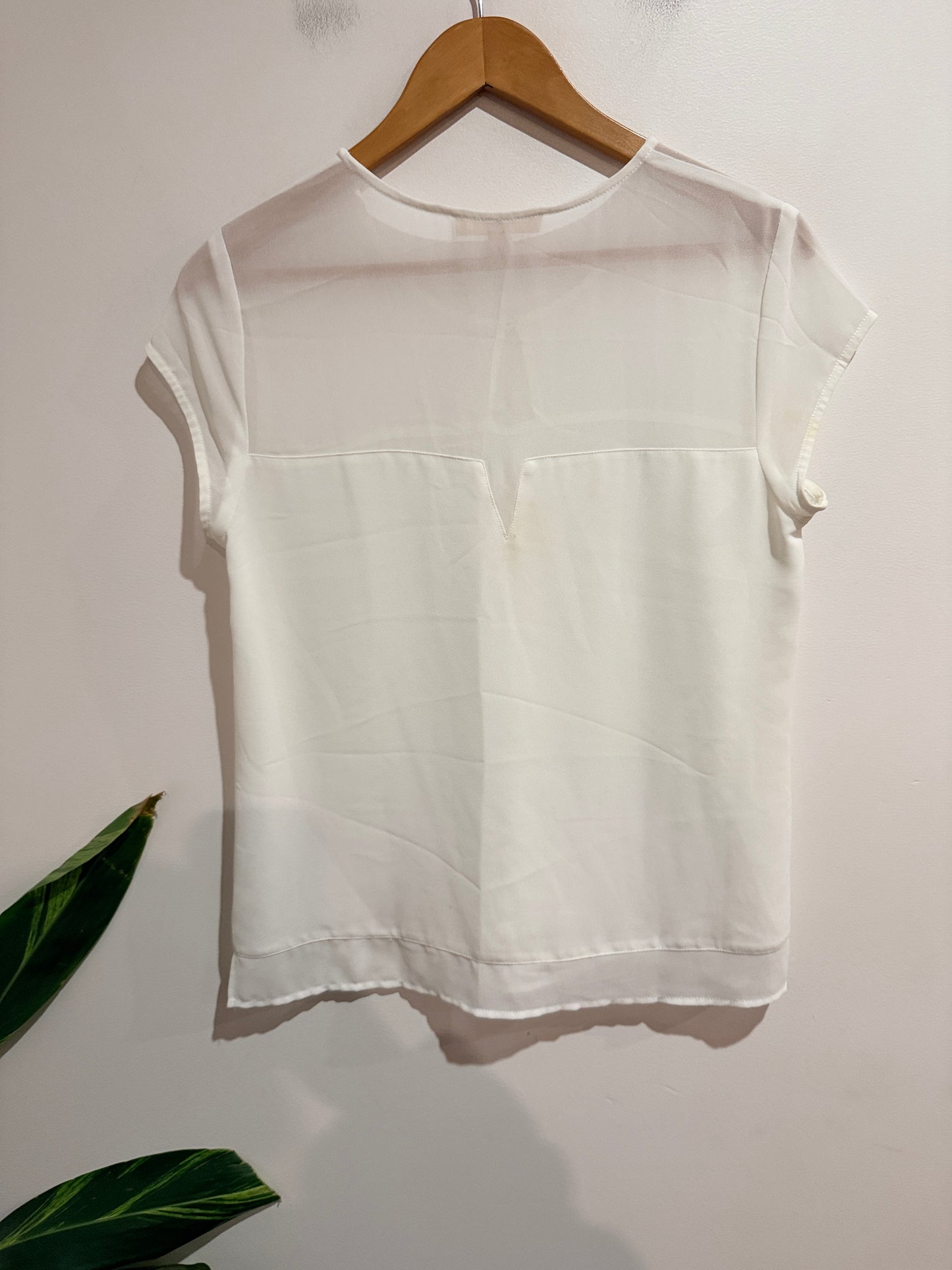 Verge (NZ Made) Sheer Panel Top Size S