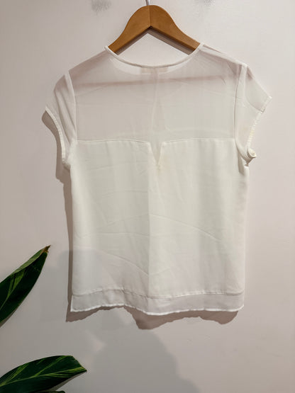 Verge (NZ Made) Sheer Panel Top Size S