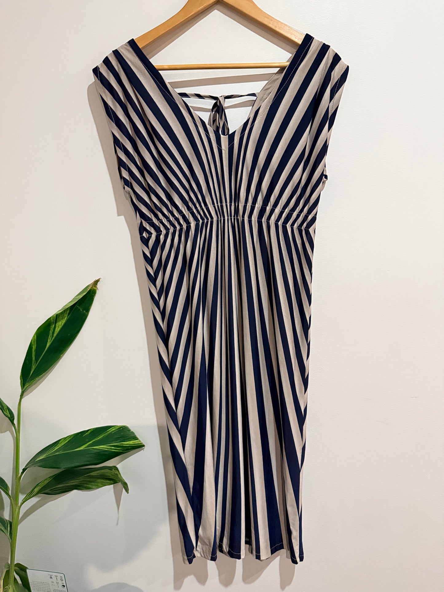 Mina Striped V-neck Mini Dress Size One Size | U/Arm to U/Arm 43cm