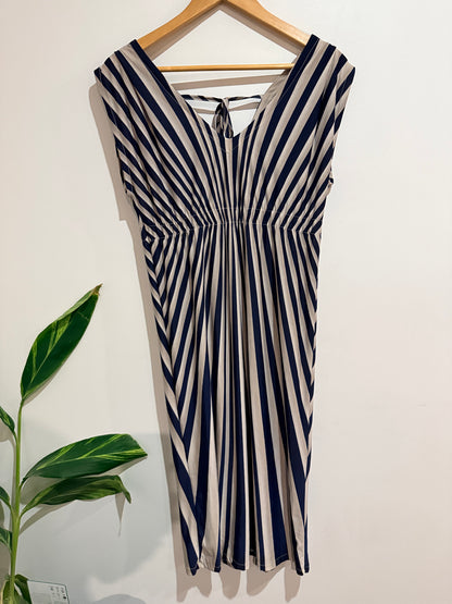 Mina Striped V-neck Mini Dress Size One Size | U/Arm to U/Arm 43cm