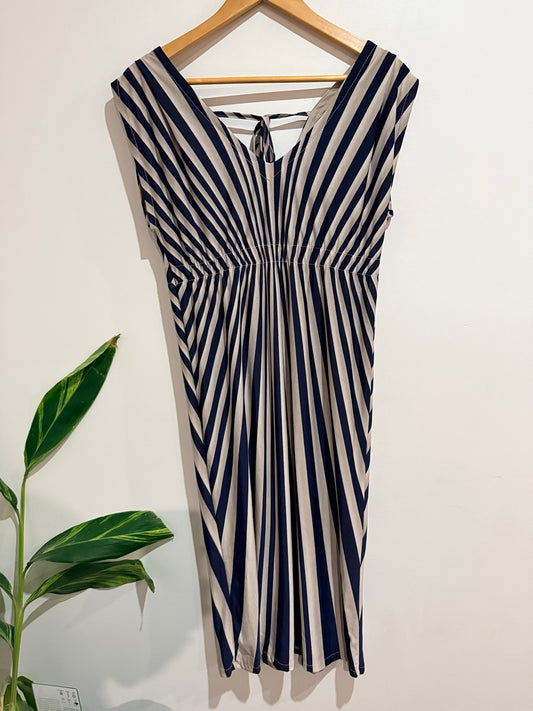 Mina Striped V-neck Mini Dress Size One Size | U/Arm to U/Arm 43cm