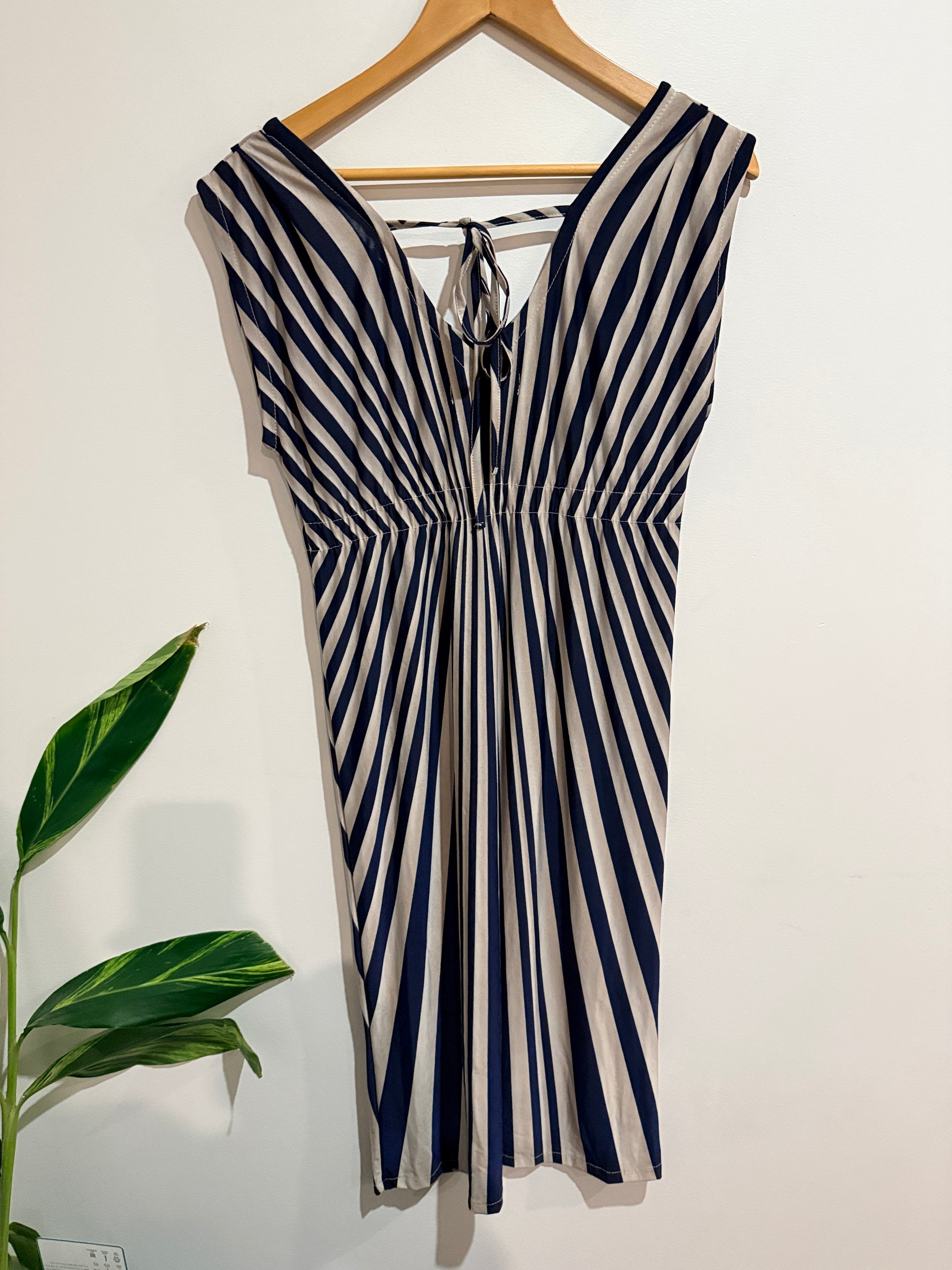 Mina Striped V-neck Mini Dress Size One Size | U/Arm to U/Arm 43cm