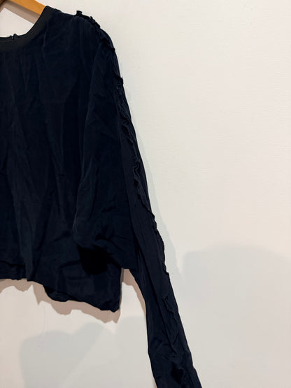 H & M Puff Long Sleeve Crop Top Size 36