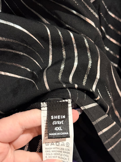 Shein Curve Abstract Print Long-sleeve Top Size 4XL