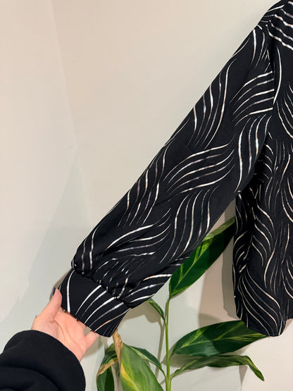 Shein Curve Abstract Print Long-sleeve Top Size 4XL
