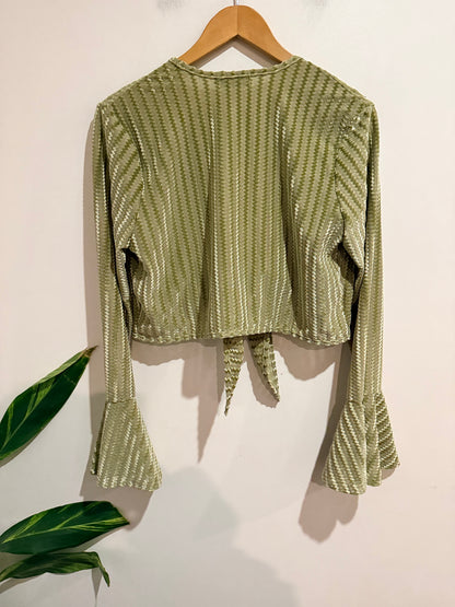 Mirrou Tie-front Crop Top Size XL