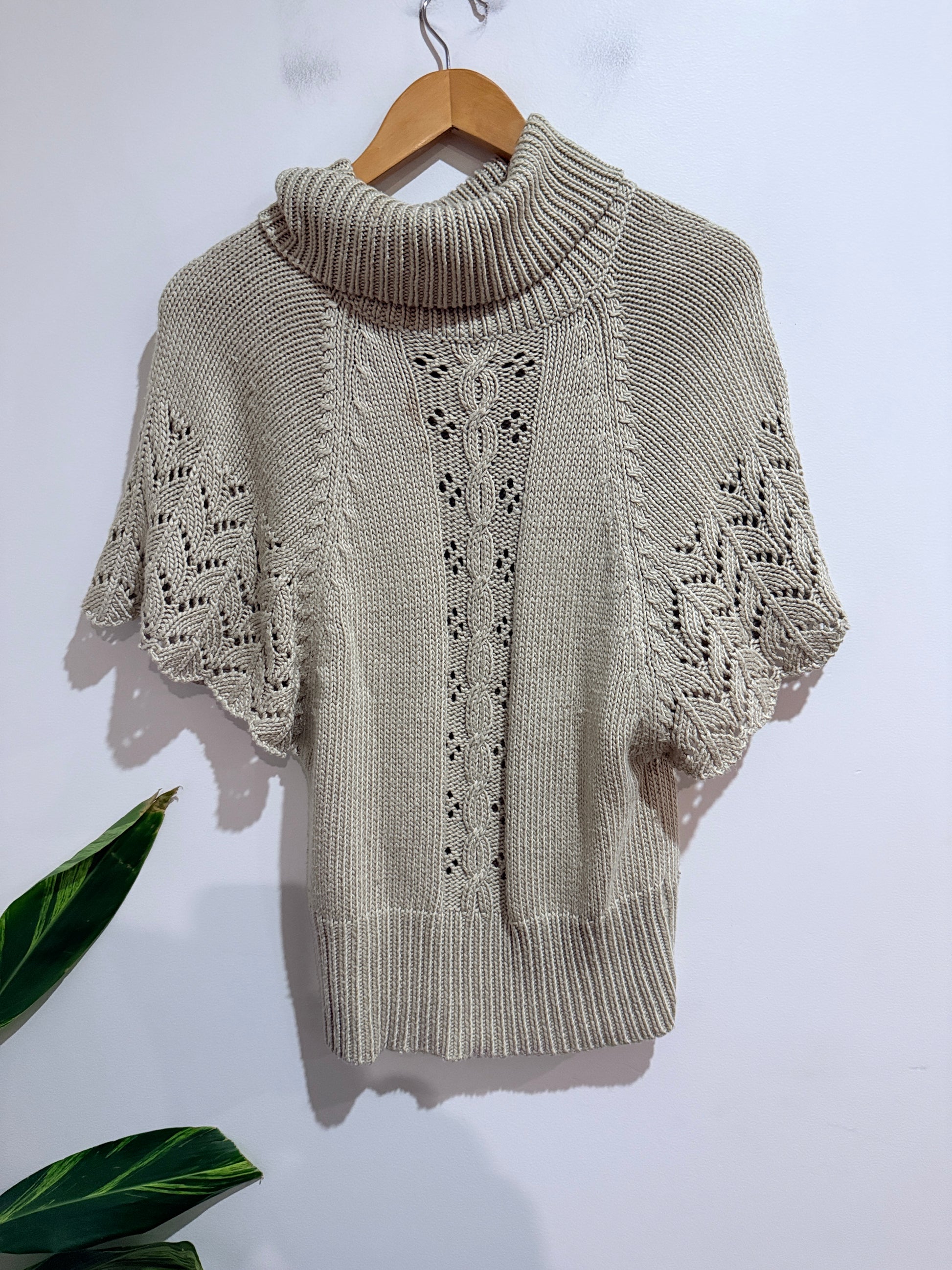 Garage Turtleneck Poncho Sweater Size M