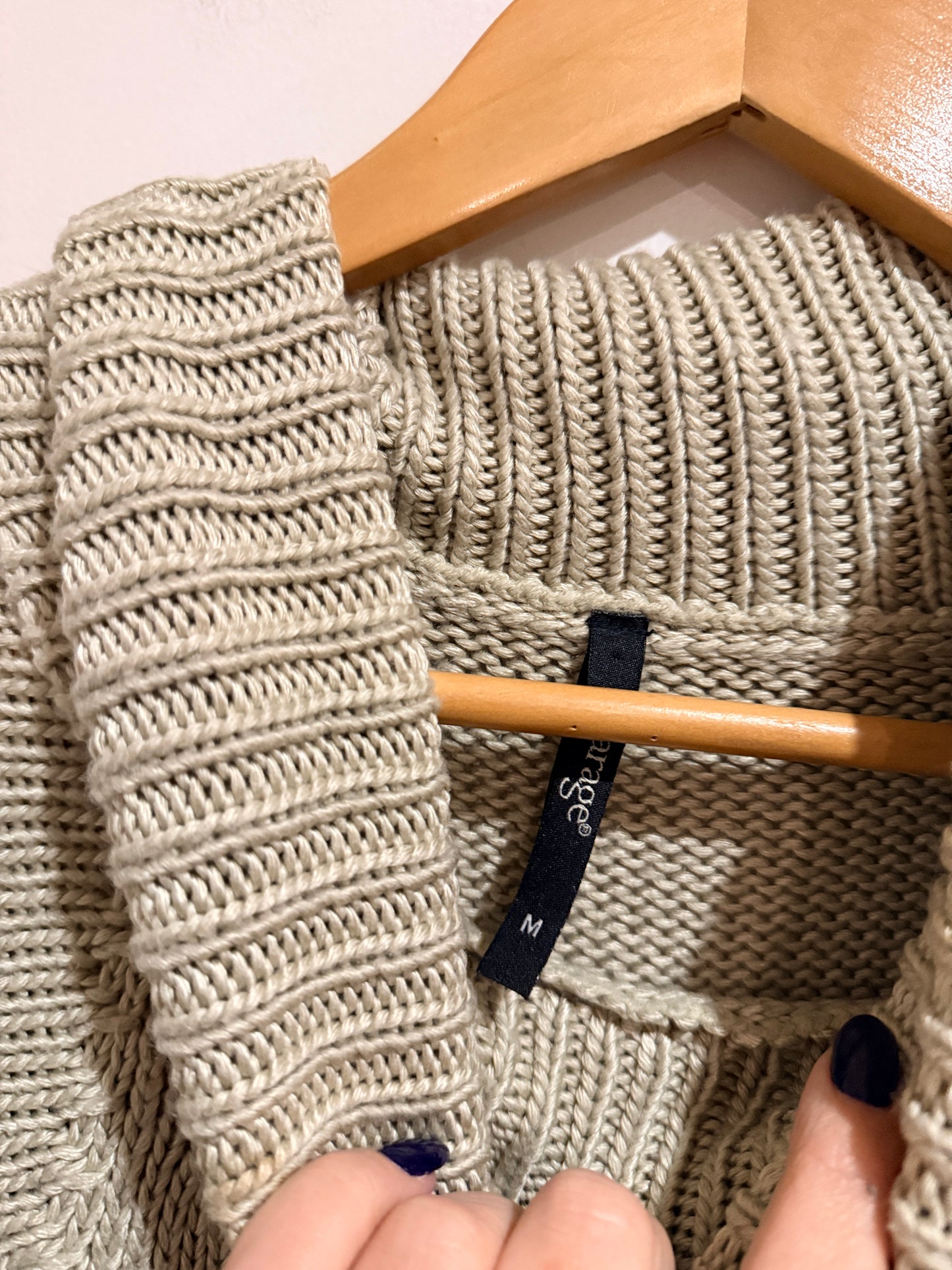 Garage Turtleneck Poncho Sweater Size M