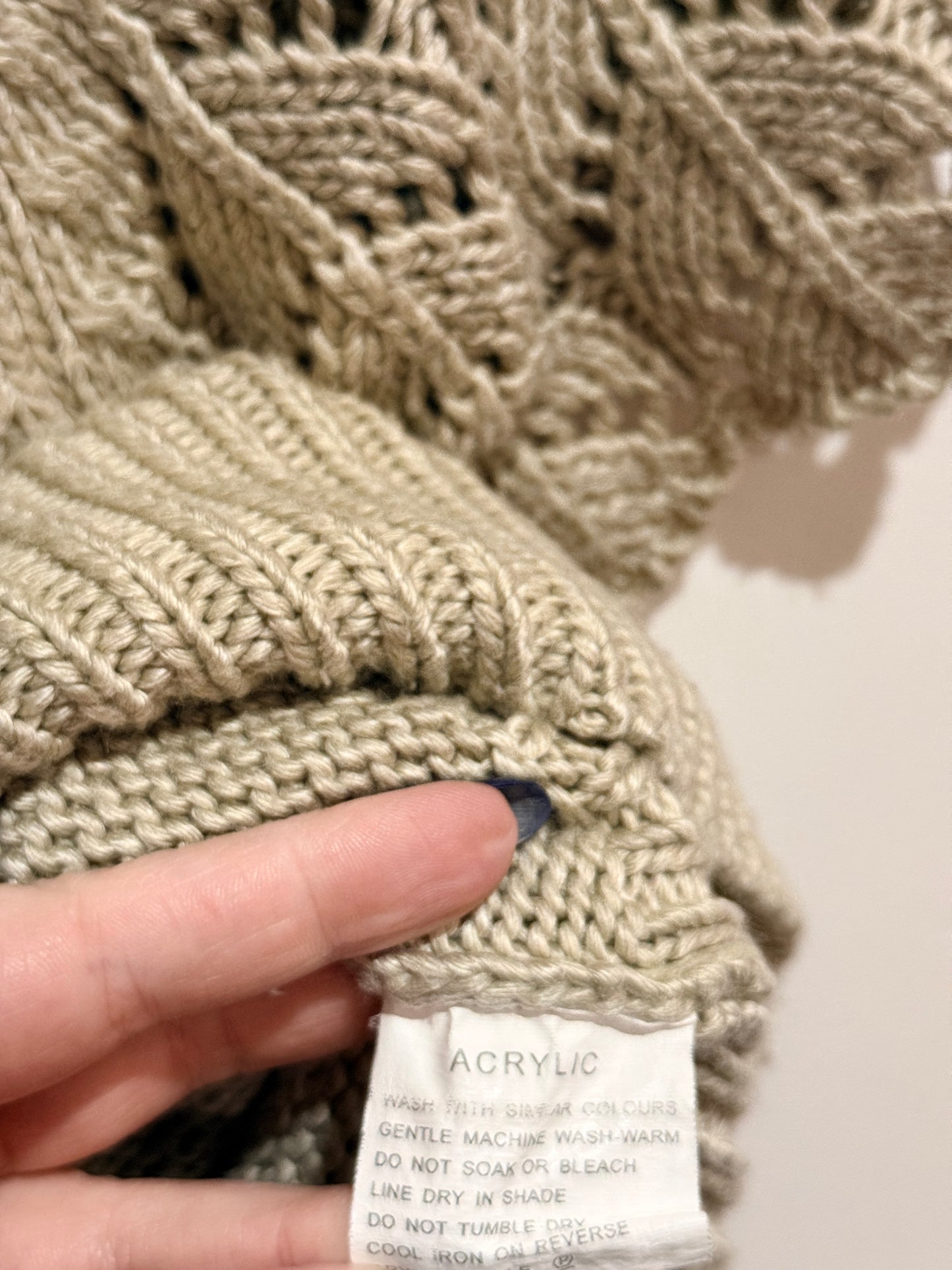 Garage Turtleneck Poncho Sweater Size M