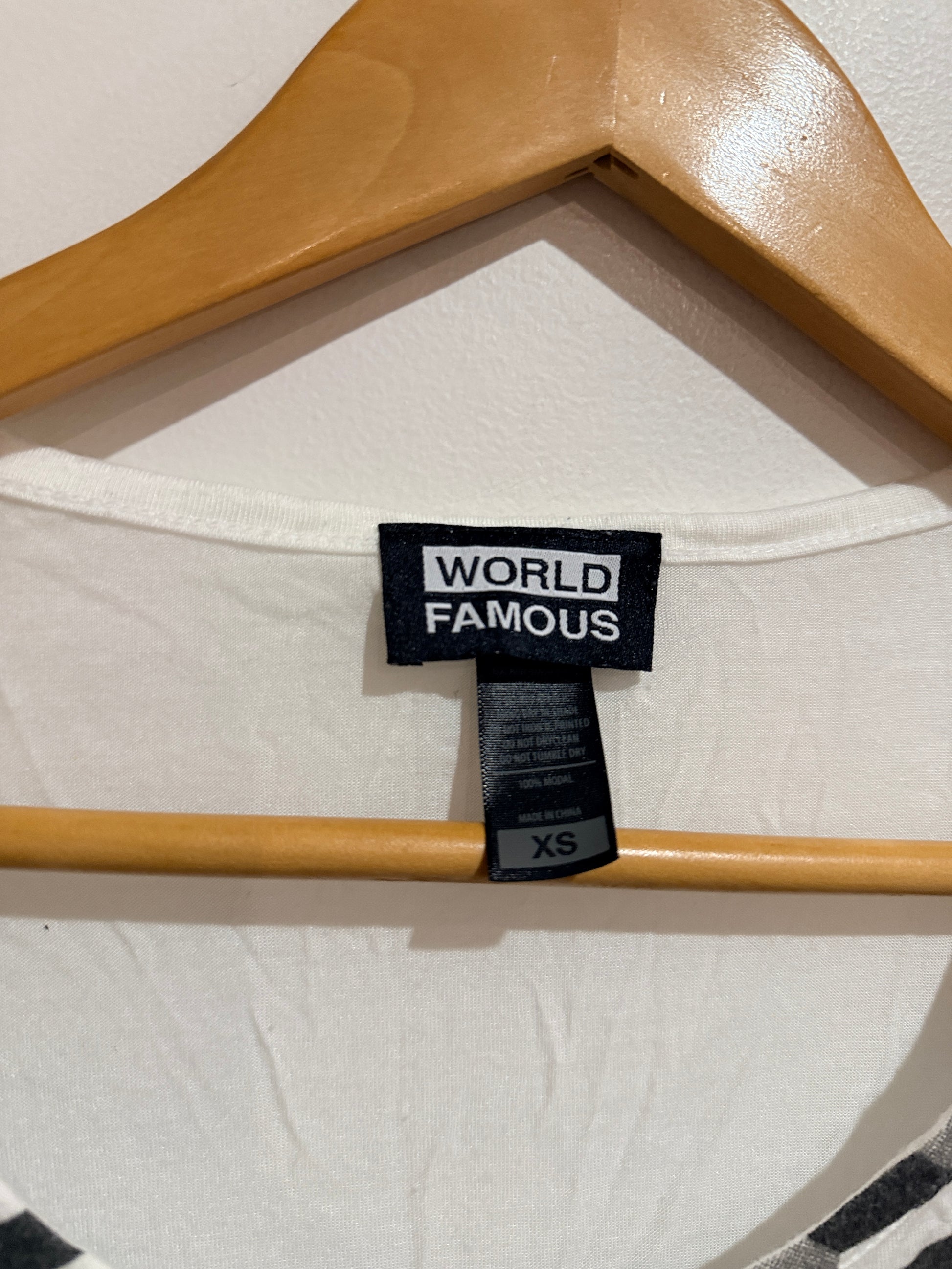 World Famous Scoop Neck Shirt Size XS