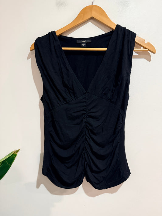 Cue Ruched Sleeveless Top Size 12