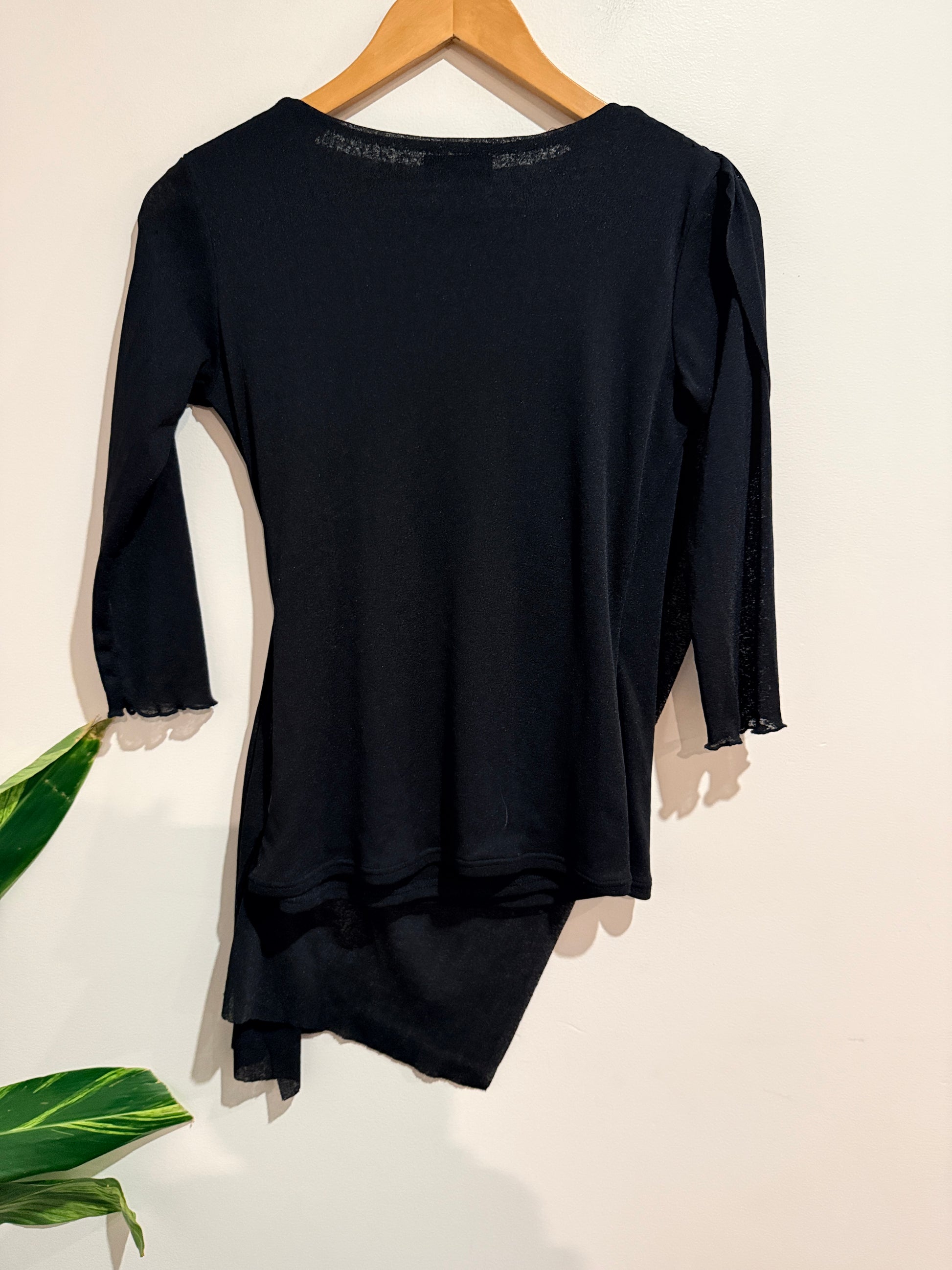 Ella J Long-sleeve Wrap Top Size S