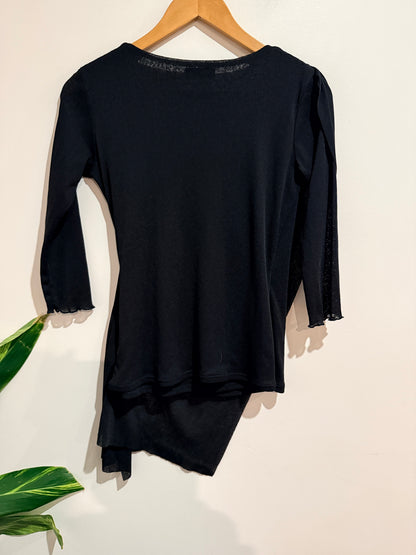 Ella J Long-sleeve Wrap Top Size S
