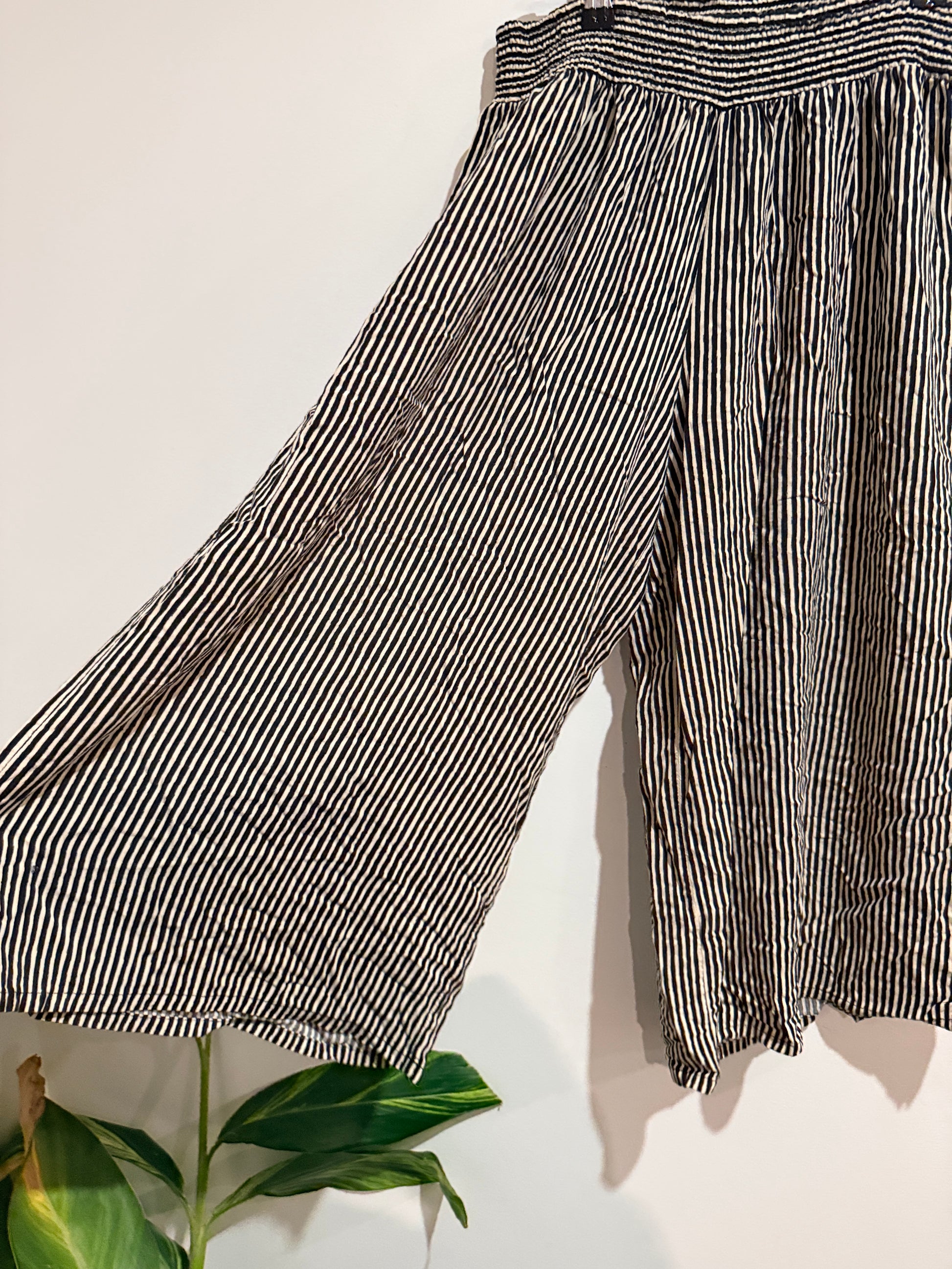 Spirit Striped Wide-leg Trousers Size 12