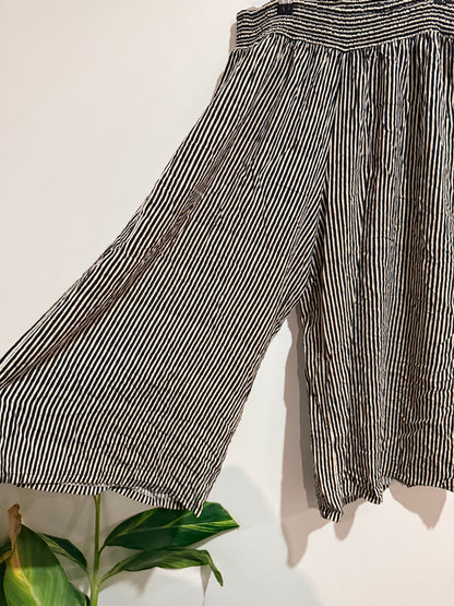 Spirit Striped Wide-leg Trousers Size 12