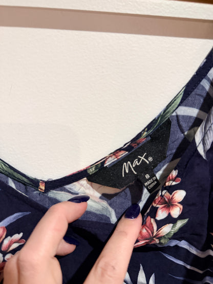 Max Floral Print Mini Dress Size 8