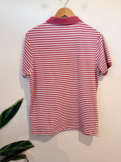 AJC Jeans Striped Polo Shirt Size Large | U/Arm to U/Arm 54cm
