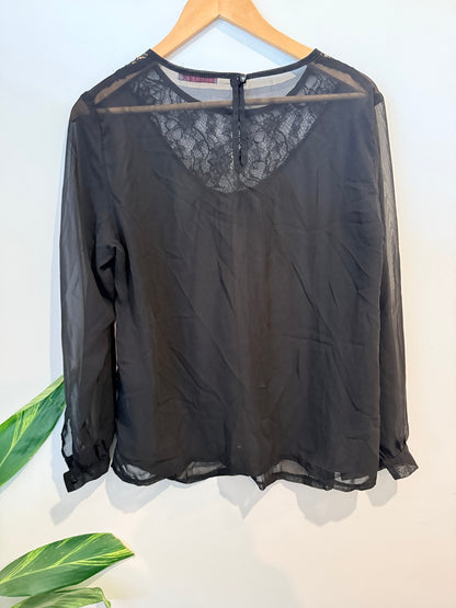 Supre Semi-sheer Laced Shirt Size L