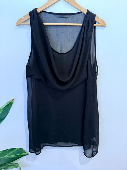 Ella J Black Label Sheer Tank Top Size 16