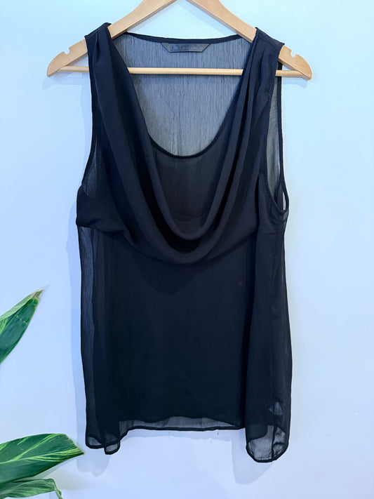Ella J Black Label Sheer Tank Top Size 16