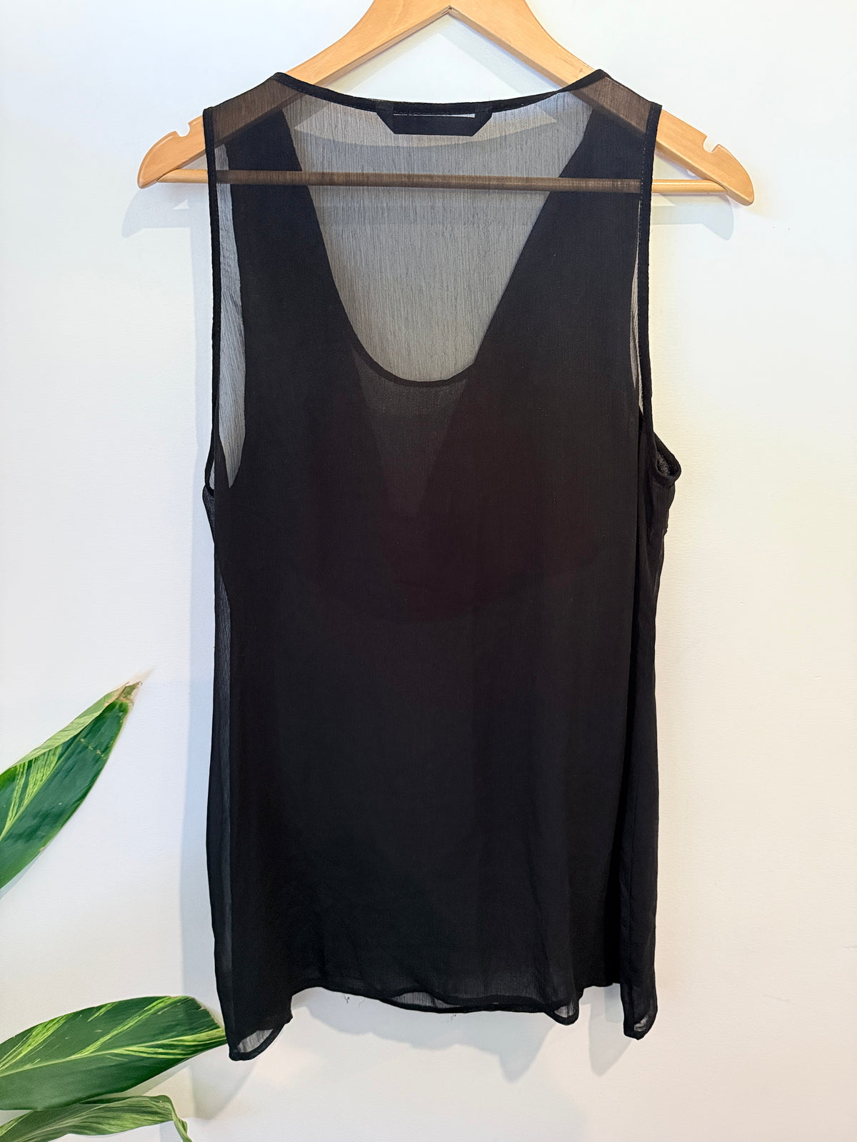 Ella J Black Label Sheer Tank Top Size 16