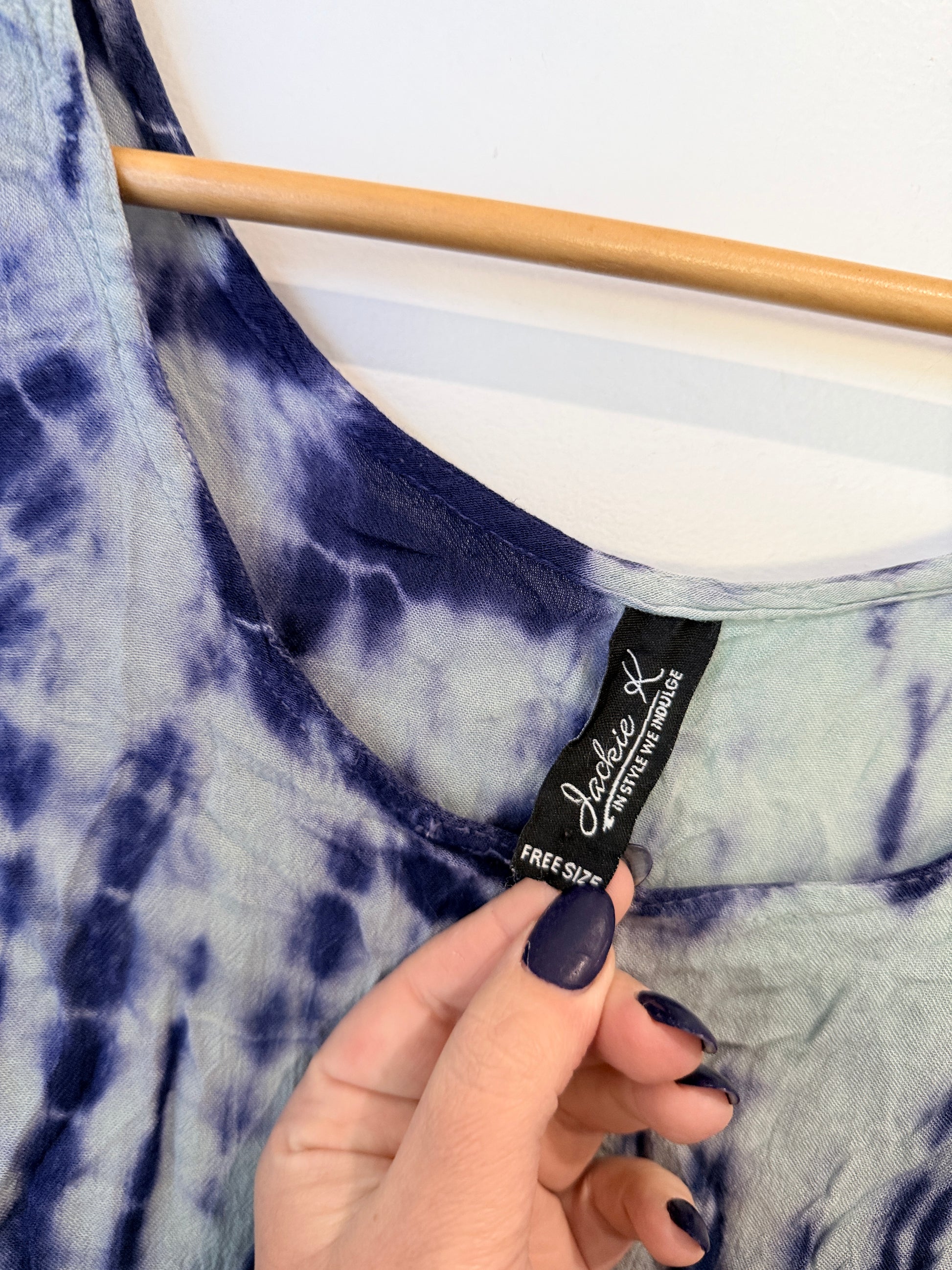 Jackie K Tie-dye Tunic Top Size Free Size | U/Arm to U/Arm 57cm