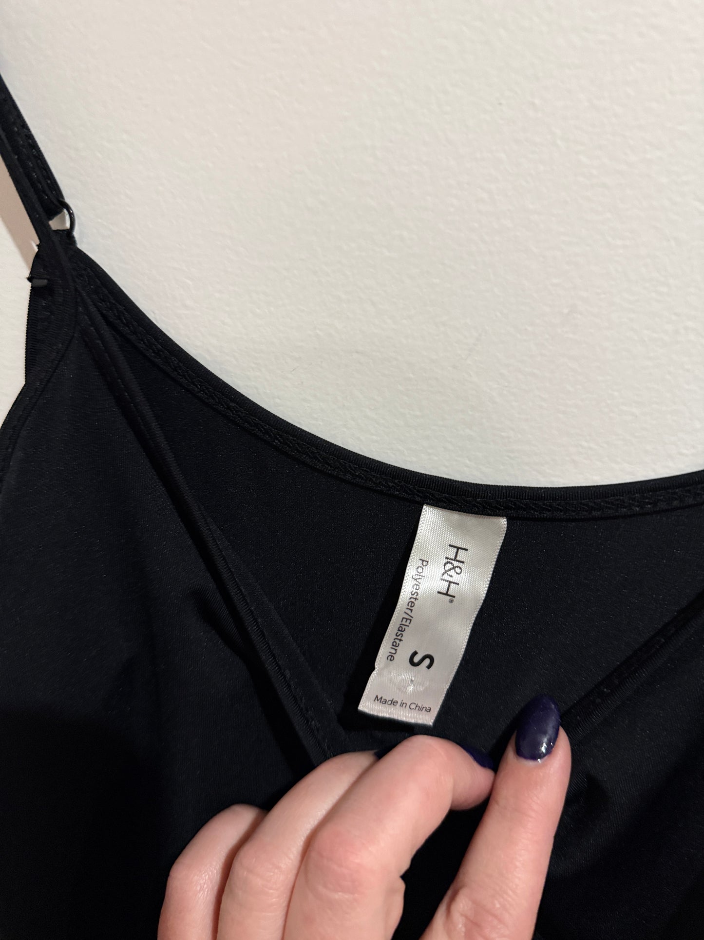 H&H Black Cami Slip Dress Size S