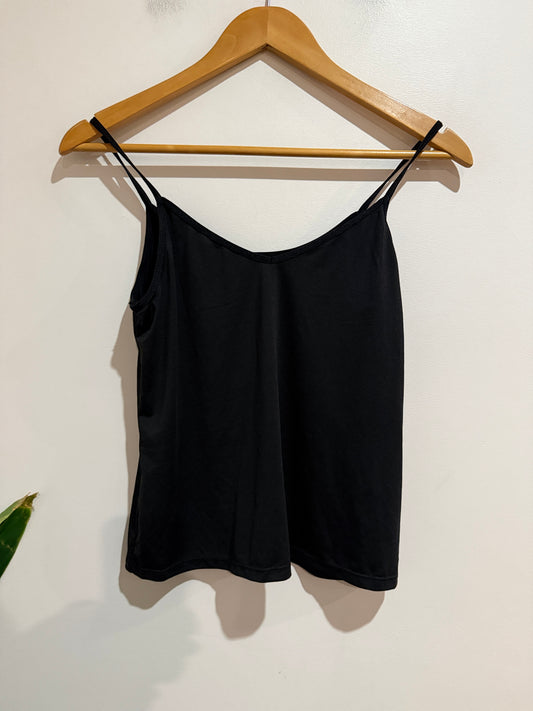 Lyric Black Satin Cami Top